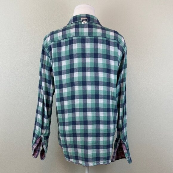 Faherty Plaid Reversible Flannel Button-Up Men's Shirt Size XL - Picture 6 of 9
